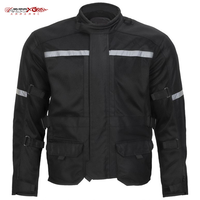 Chaqueta de Motociclismo para las 4 Estaciones, Transpirable, de Secado Rápido, Textil, para Aventura y Turismo, para Todo Clima, Talla Grande, Impermeable