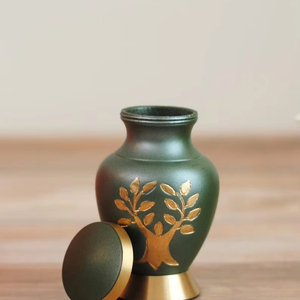 Handcrafted Urn for Human Ashes | Premium <b>Memorial</b> Keepsake | Premium Adult brass Urn Box - Product Image 1