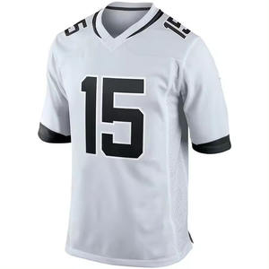Camiseta de fútbol americano con estampado personalizado, diseño transpirable de talla grande con cuello en V y mangas cortas, servicio OEM ODM disponible - Product Image 3