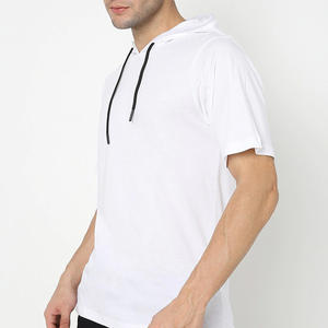 Pull de haute qualité surdimensionné personnalisé Logo impression sweats à capuche pour hommes sweats à capuche avec demi-manches pas cher taux tendance tenues - Product Image 3