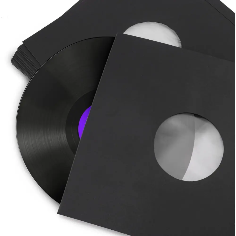 Vente en gros de disques vinyles de haute qualité musique personnalisée disque vierge noir stockage de vinyle