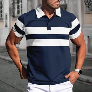 Maillot d'affaires de luxe d'été pour hommes Sweat Wear 3XL Large T-Shirts Couture Manches courtes Col rabattu pour Polo Shirt - Product Image 3