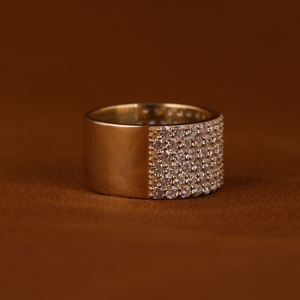 Anillo de media eternidad unisex de oro macizo de 10 quilates hecho a mano con diamantes cultivados en laboratorio de 2.10-2.60 quilates, chapado, regalo de compromiso, certificado IGI, moderno - Product Image 5