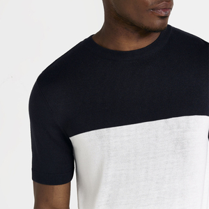 T-shirt à blocs de couleur T-shirt à blocs de couleur graphique pour hommes avec blocage des couleurs Ringer T-shirts - Product Image 3