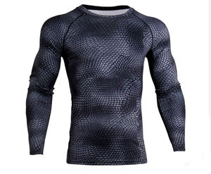 Servicio OEM y ODM Ropa de impresión RashGuard personalizada de fábrica de alta calidad para hombres Surf Buceo Rashguard Swim Quick Dry Rash Guard - Product Image 6
