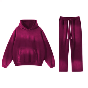 Ensemble de survêtement vintage en molleton de coton ample, jogging délavé, survêtement personnalisé à jambes évasées, lavage à l'acide, Haus Industries - Product Image 2