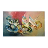 Peintures à l'huile d'art de calligraphie arabe islamique moderne personnalisable sur toile dernier style de portrait avec des conceptions uniques
