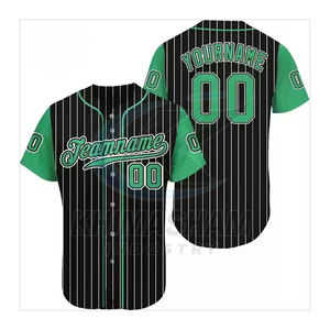 Vente directe d'usine, maillot de baseball pour homme à manches courtes, respirant, été, 100% polyester, séchage rapide, vêtements de sport - Product Image 3