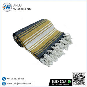 Manta sostenible de lana falsa de mostaza de lujo suave de nueva colección al mejor precio - Product Image 5