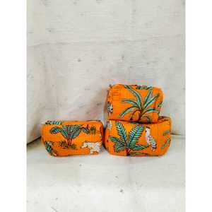 Bolsa Organizadora de Maquillaje Portátil Estilo Bohemio Jaipuri, Bolsa con Cierre y Logotipo Personalizado con Estampado para Guardar Maquillaje - Product Image 1