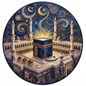 <span class=keywords><strong>Puzzle</strong></span> en bois Décoration du Ramadan Art mural islamique Décoration Modèle de la Kaaba de la Mecque Cadeaux musulmans Cadeau de l'Aïd Moubarak - Product Image 2