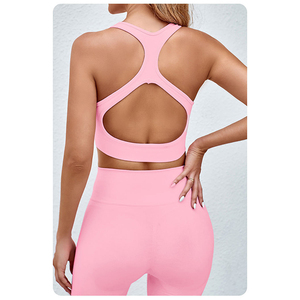 Ensemble de yoga doux respirant Matériau solide durable avec motif à carreaux Gym Fitness Sportswear pour l'entraînement et la gym - Product Image 6