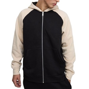 Ensemble de survêtement décontracté pour homme avec logo personnalisé, veste zippée et pantalon, 100% coton, pour la salle de sport et les activités de plein air - Product Image 3