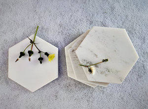 Posavasos de piedra de lujo Posavasos de mármol para bebidas Diseño personalizado Redondo blanco negro verde piedra mármol Precio más bajo - Product Image 4