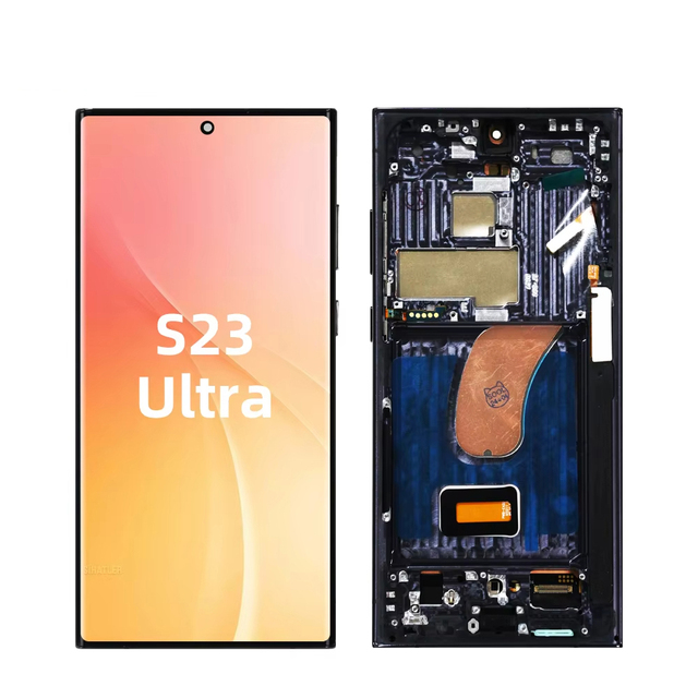 OLED Original With Frame Lcd Display Touch Screen Assembly for Samsung for Galaxy S23 Ultra Mobile Phone Replacements
