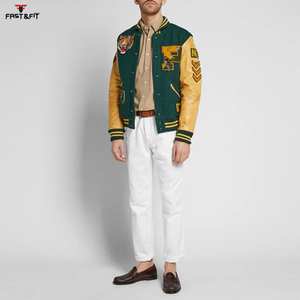 Nouvelle arrivée Veste de baseball vintage personnalisable Varsity Jacket en toile d'hiver unisexe coupe-vent respirante 100% coton - Product Image 3