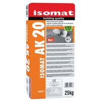 Adhésif pour carrelage ISOMAT AK-20 à base de ciment modifié aux polymères, haute performance, flexible, durée de vie en pot de 6 heures, température d'application 5-35°C