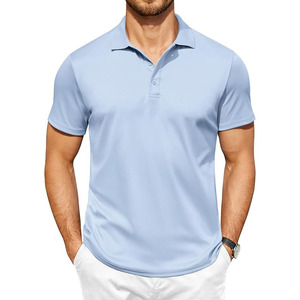 Polo à manches longues décontracté pour homme, chemise à manches courtes 100% coton 220GSM, couleur unie, polo homme vierge - Product Image 5