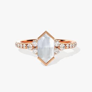 Bijoux pour femmes Bague en argent style bohème Bijoux en argent sterling 925 Pierre de lune Pierre précieuse Tendance Bague faite main Cadeau pour l'amour - Product Image 3