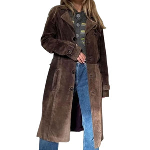 Abrigo de Cuero de Gamuza de Invierno Premium con Textura Suave, Diseño Moderno, Sensación Lisa, Características Ecológicas y Resistentes al Viento - Product Image 1