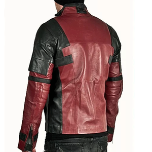 Men's Custom Red Black Genuine Leather Windproof High Performance Track Protected Motorbike Jacket - Product Image 5