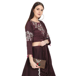 Handcrafted Designer Luxury <b>Vintage</b> Style Lady's Clutch Multicolor Beadwork Embroidery Animal Print <b>Button</b> Closure Portable - Product Image 2