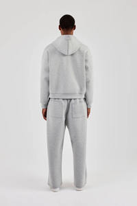 Nouvel arrivage Sweat à capuche carré gris personnalisé et broderie de pantalons à jambes larges Survêtement d'hiver en coton de haute qualité Survêtement pour homme - Product Image 2