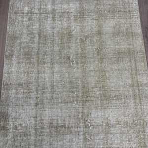 Tapis vintage 3,7 x 6,8 pieds, tapis turc, tapis en laine gris patchwork - Product Image 3