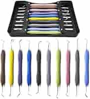 Juego de 10 Uds. De instrumentos de relleno de compuesto Dental LM Arte, juego dental de silicona de acero inoxidable, instrumentos quirúrgicos - Product Image 5