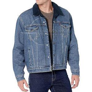 Chaqueta abotonada, abrigo, chaqueta vaquera de gran tamaño para hombre, chaqueta vaquera OEM para hombre, prendas de vestir informales, pantalones vaqueros de otoño - Product Image 1