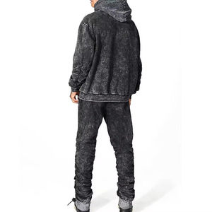 2025 mode hommes 100% coton survêtement | OEM personnalisé logo décontracté lavé survêtement hiver mode porter survêtement pour unisexe - Product Image 3