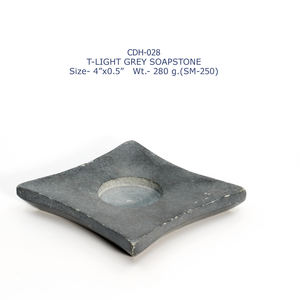 Soporte de vela de esteatita gris decorativo 120g 3,5x1,5 pulgadas duradero ecológico hecho a mano para decoración del hogar Navidad disponible - Product Image 6