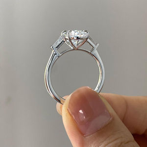 Bague en diamant de laboratoire 3.50 CT taille poire 14k or blanc bijoux de fiançailles et de mariage pour elle au prix d'usine - Product Image 4