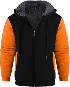 Sudaderas con capucha informales de invierno para hombre, Color sólido, ajuste Regular, 100% algodón, Polar, secado rápido, respetuoso con el medio ambiente, transpirable - Product Image 2