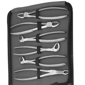 ชุดเครื่องมือถอนฟันแบบใช้มือสำหรับถอนฟันบนและล่าง คีมถอนฟันสำหรับผู้ใหญ่ ใช้ซ้ำได้ ทำจากเหล็ก พร้อมหัวเจียร - Product Image 4