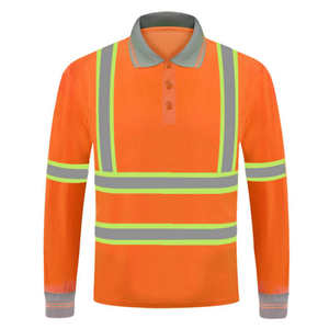 Chemises polo de sécurité pour travaux de construction à manches courtes haute visibilité, vente en gros, chemises polo de travail de sécurité pour hommes, vêtements de travail OEM, chemises polo de sécurité - Product Image 2