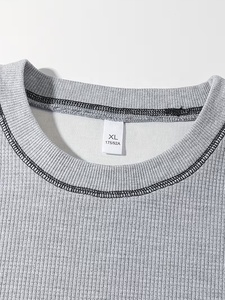 Suéter de Punto de Color Sólido Extra Grande Personalizado de Alta Calidad, Sudadera con Cuello Redondo, Sudadera con Capucha Cálida para Invierno, Unisex, Mejor Precio, Material de Algodón - Product Image 6