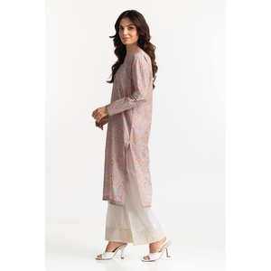 IUSTK-262 Blusa Túnica de Verano Tejida con Cuello en V, Estampado Dorado Discreto y Transpirable para Mujer - Product Image 5