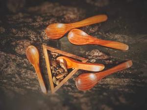 Wood spoon <b>Set</b> 5 Piece <b>Spatula</b> and Spoon 12 Inch Luxury Kitchen with Gift - Product Image 3