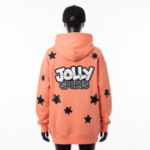 Sweat à capuche en polaire pour femme, 300 GSM, chaud et doux au toucher, logo personnalisé, impression graphique néon, style streetwear, basiques pour femmes - Product Image 2