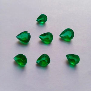 Piedra de Esmeralda Sintética Cultivada en Laboratorio de 7x5 mm, 3 Quilates, Corte Esmeralda Hidrotermal, Gema Rellena para Joyería - Product Image 1