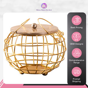 ตะกร้าผลไม้ลวดโลหะสำหรับตกแต่งบ้านเครื่องใช้บนโต๊ะอาหารผลิตในอินเดีย - Product Image 3