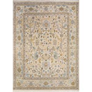 Alfombras de Lana Afgana Anudadas a Mano Viscaya Ivory, Diseño Floral Boho Abstracto para el Hogar, para Sala de Estar, Pasillo, Alfombra Rectangular para Habitación - Product Image 1
