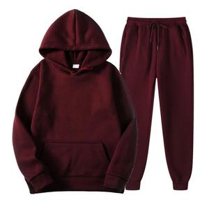 Chándal de invierno gris y negro y Gymsuit para hombre y mujer con capucha de calidad genuina con sudaderas con capucha de lana inferior logotipo personalizado - Product Image 6