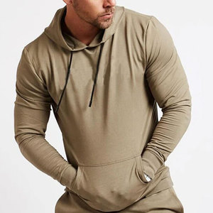 Sweat à capuche actif couleur marine hiver fitness polaire sweats en coton pour hommes T-shirt en coton à capuche à manches longues pour hommes - Product Image 3