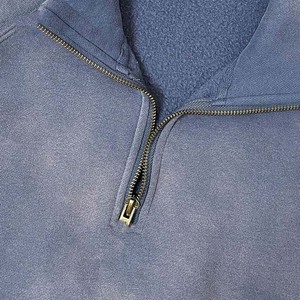 Sudaderas azules lavadas con ácido para hombres 100% algodón 380GSM Nuevo estilo con sudaderas con capucha bordadas personalizadas Básicos al por mayor para el invierno - Product Image 3