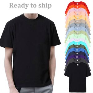 180 Gsm Camisetas 100% algodón Hombres Plain Blank Negro Blanco Camiseta básica Oem Camisetas Homens Camiseta Para Hombre Camiseta para hombres - Product Image 3