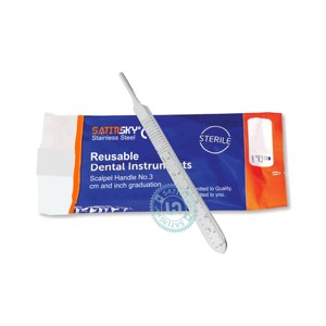 มีดผ่าตัดแบบมีด้ามจับพร้อมสเกลวัดขนาดเป็นเซนติเมตร ผลิตจากเหล็ก AISI 420 - Product Image 1