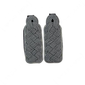Par de hombreras de algodón blanco hechas a medida, bordadas, para uniforme profesional - Product Image 1