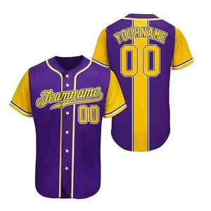 Uniformes de Jersey de béisbol con botones personalizados para hombre con bordado y diseños impresos, precio al por mayor - Product Image 3